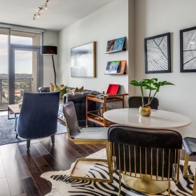 Wide open living areas perfect for entertaining a living room with a large window