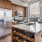 a kitchen at The Bowie with a stainless steel refrigerator
